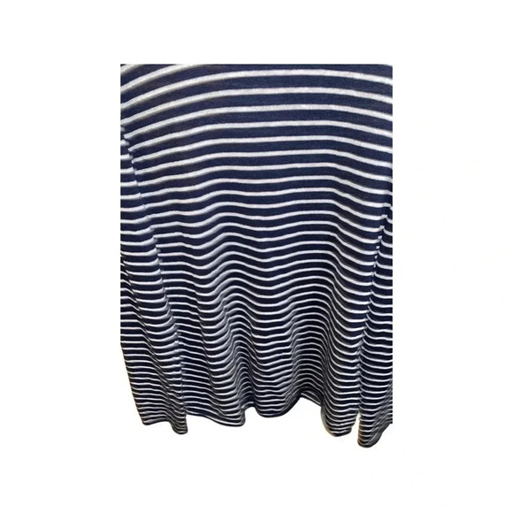 Onia Navy Blue and Cream Striped Linen Blend Sweater Size Small - Picture 5 of 5